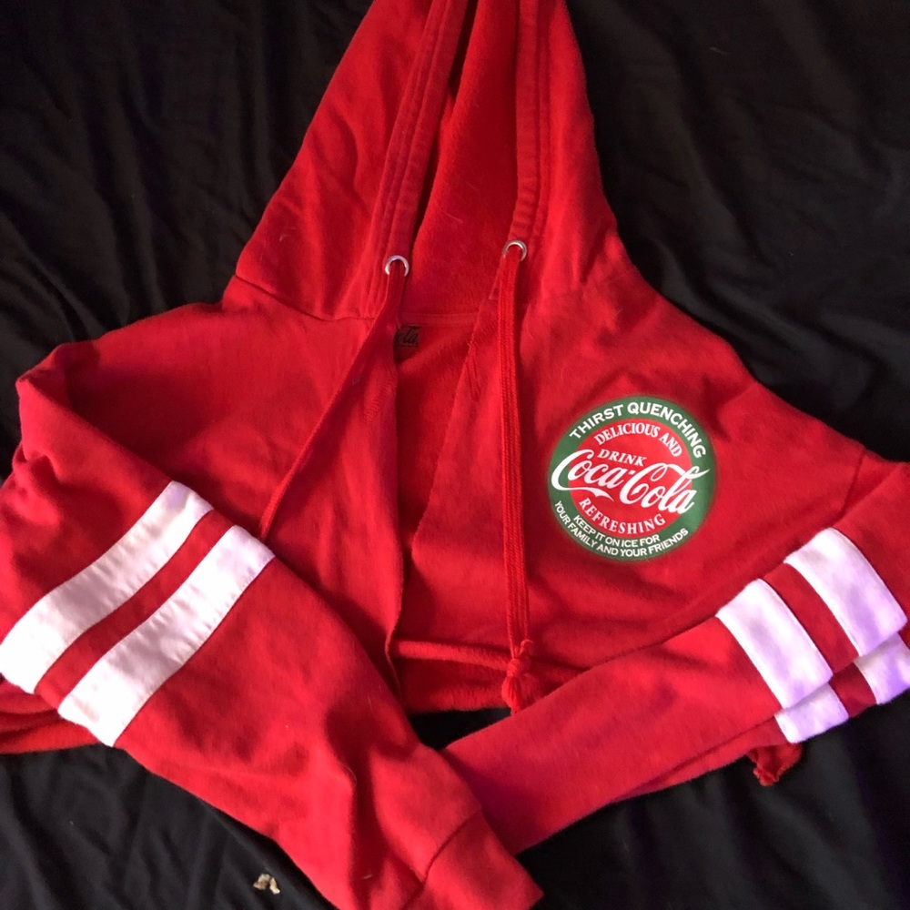 Small cropped Coke jacket with hood